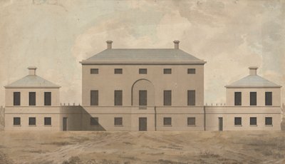 Shrubland Hall, Suffolk: Elevazione da James Paine
