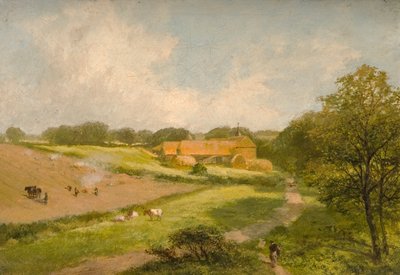 Paesaggio con edifici agricoli da James Peel
