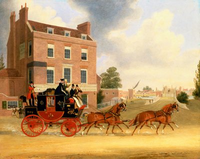 Quicksilver Royal Mail passando lo Star and Garter a Kew Bridge da James Pollard