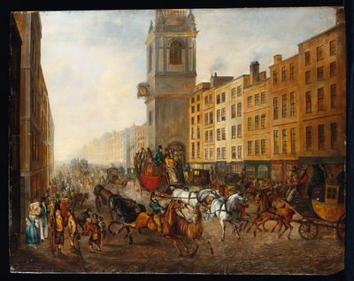 La carrozza da Londra a Brighton a Cheapside, 18 luglio 1831 da James Pollard