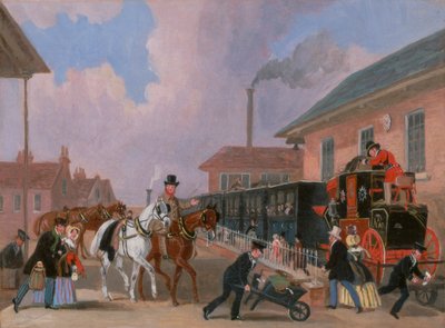 La posta reale Louth-Londra viaggia in treno da Peterborough East, Northamptonshire da James Pollard