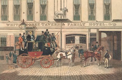 White Horse Tavern e Hotel, Fetter Lane, Londra da James Pollard