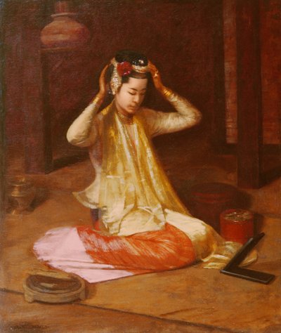 Una ballerina birmana, c.1920 da James Raeburn Middleton