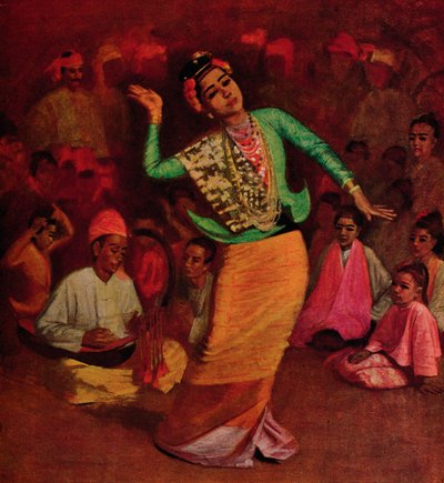 Una ragazza birmana che danza, 1913 da James Raeburn Middleton