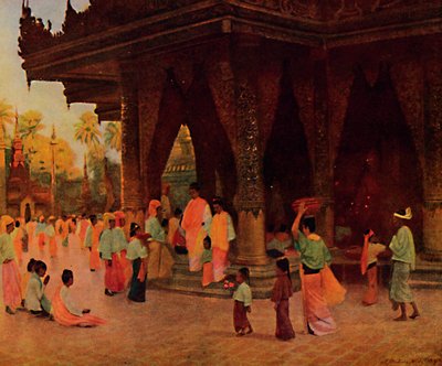 Adoratori a un santuario di Gautama da James Raeburn Middleton
