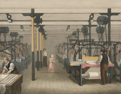 Tessitura, Progresso del Cotone No. 10, pub. 1840 da James Richard Barfoot