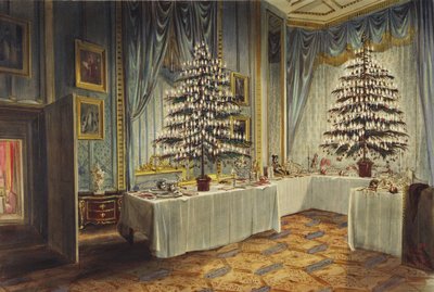 Alberi di Natale della Duchessa di Kent e dei bambini reali al Castello di Windsor, 1850 da James Roberts
