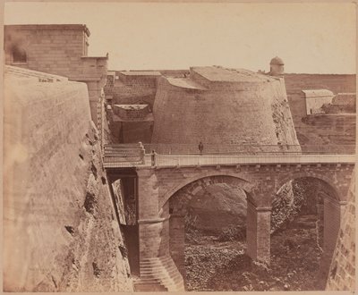 Ponte alla Porta Reale, Malta, circa 1856 da James Robertson
