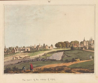 Le rovine del villaggio di Ligny, 1815 da James Rouse
