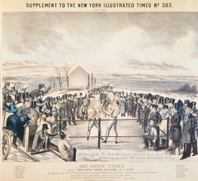 Il grande combattimento tra Tom Hyer e Yankee Sullivan, 1849 da James S. Baillie