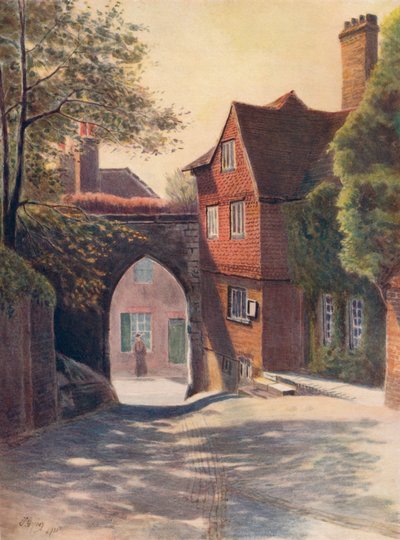 Porta del Castello e Museo, Guildford, 1911 da James S Ogilvy