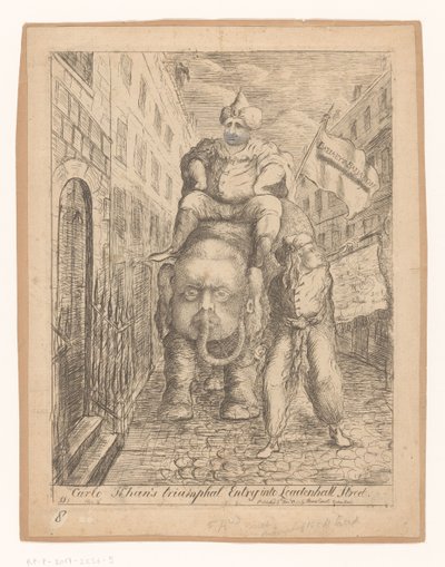 Caricatura di Charles Fox da James Sayers