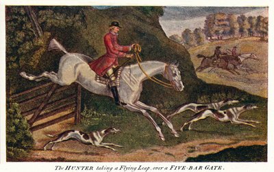 Il cacciatore che fa un salto in volo, sopra un cancello a cinque sbarre, c1740 da James Seymour