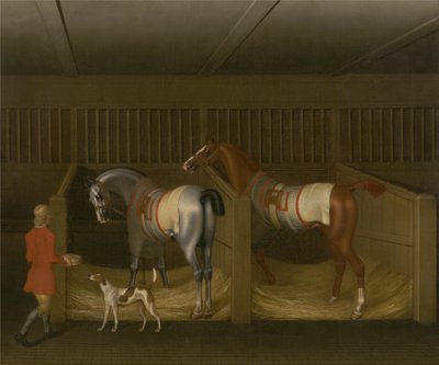 Le Scuderie e Due Famosi Cavalli da Corsa del Duca di Bolton da James Seymour