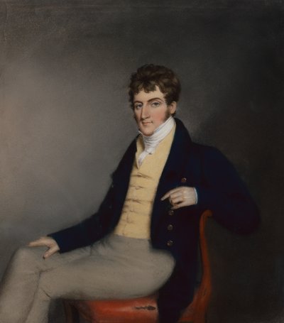 Ritratto di un gentiluomo in gilet giallo, c.1795 da James Sharples