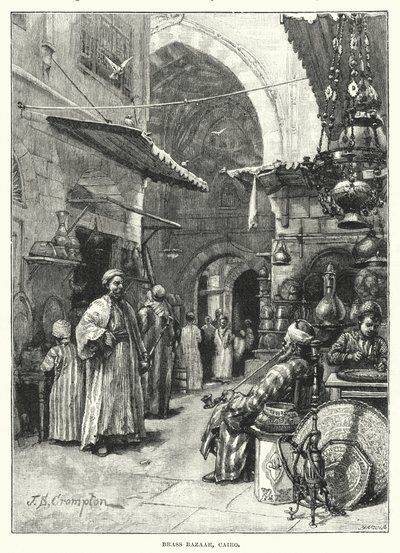 Bazar di ottone, Cairo da James Shaw Crompton