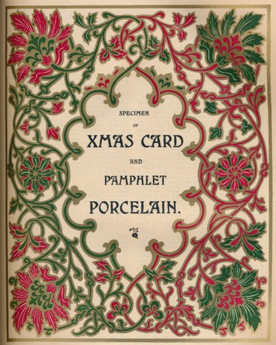 Specimen di Cartolina di Natale e Opuscolo in Porcellana - James Spicer & Sons, Ltd., 1910 da James Spicer and Sons