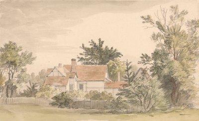 Cottage e alberi con una recinzione da James Stark