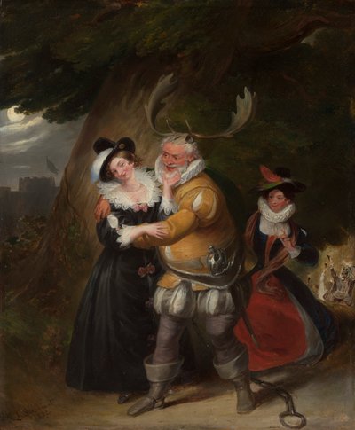 Falstaff alla quercia di Herne, da "Le allegre comari di Windsor," Atto V, Scena v da James Stephanoff
