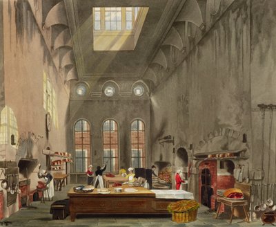 Cucina, Palazzo di St. James, incisione di William James Bennett dal libro 