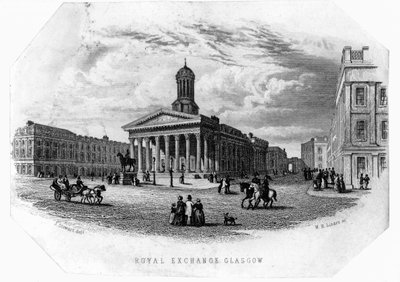 La Borsa Reale, Glasgow, inciso da William Home Lizars da James Stewart