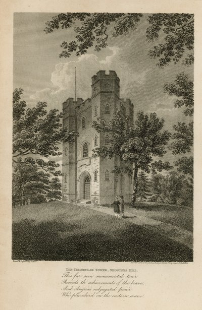 La Torre Triangolare su Shooters Hill da James Storer
