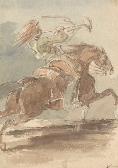Trombettista su Cavallo al Galoppo da James Stuart