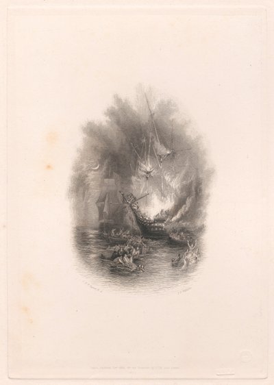 Incendio in mare (vignetta) da James T. Willmore