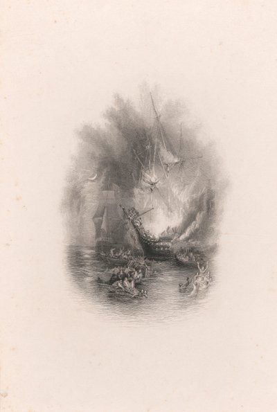 Incendio in mare (vignetta) da James T. Willmore
