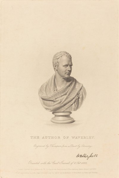 Busto di Sir Walter Scott da James Thomson after Sir Francis Legatt Chantrey