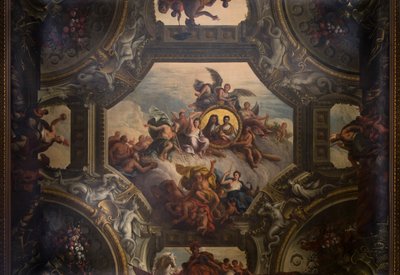 Soffitto della Sala Superiore nella Sala Dipinta, c.1707-27 da James Thornhill