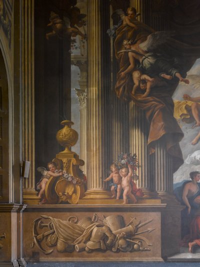 Dettaglio della Parete Ovest della Sala Dipinta da James Thornhill