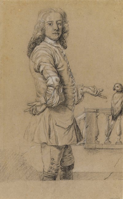 Autoritratto con pappagallo, inizio XVIII secolo da James Thornhill