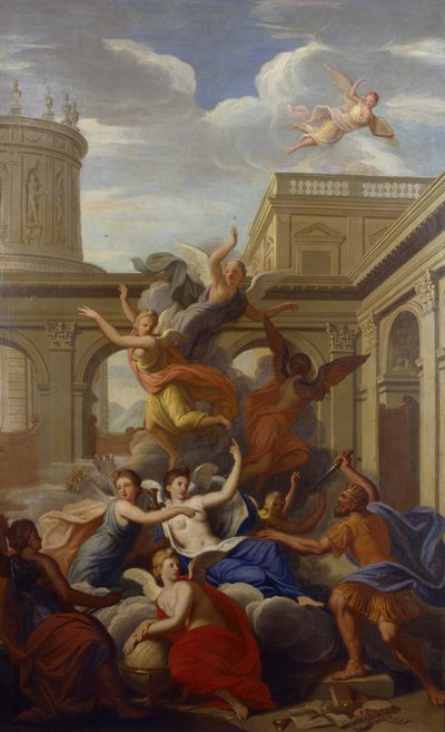 Le Muse che sfuggono alla violazione del re Pireneo da James Thornhill
