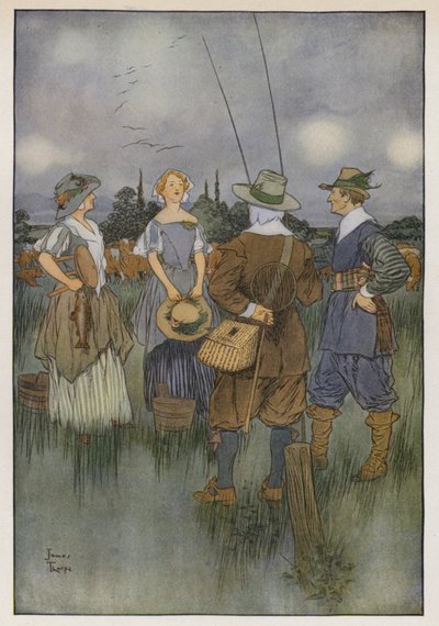 Illustrazione per The Compleat Angler di Izaak Walton da James Thorpe