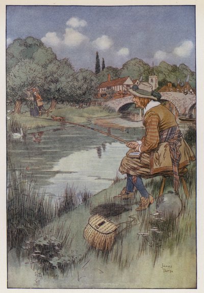 Illustrazione per The Compleat Angler di Izaak Walton da James Thorpe