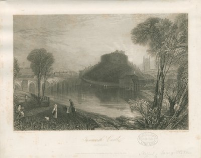 Castello di Tamworth: incisione in acciaio, nd [c 1832] da James Tibbitts Willmore