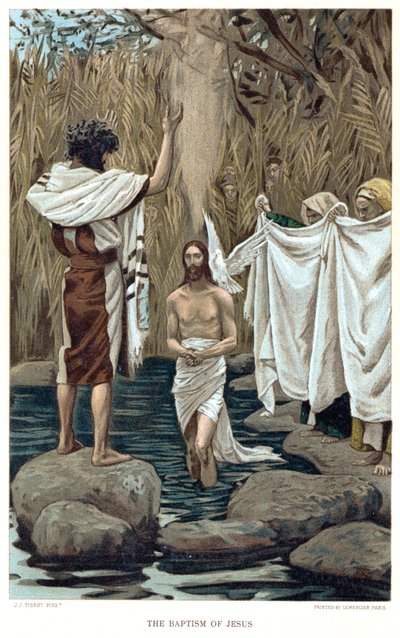 Battesimo di Gesù da Giovanni Battista da James Tissot
