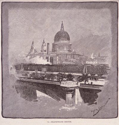 Ponte di Blackfriars, Londra, 1796 da James Walker