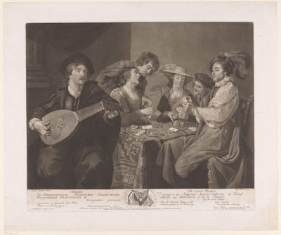 Giocatori di carte e suonatore di liuto da James Walker