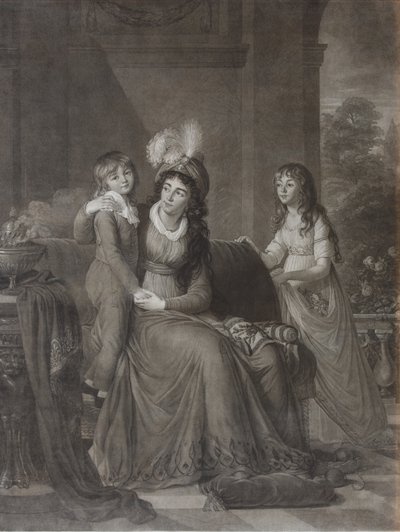 Ritratto di Ekaterina Sergeevna Samoylova, nata Trubetskaya 1763-1830 con bambini, 1797 da James Walker