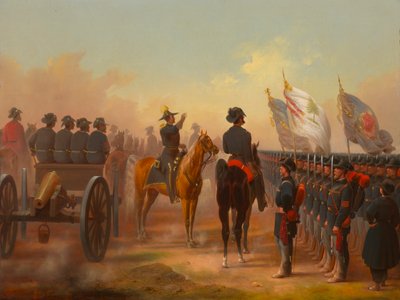 Rassegna delle truppe di Rhode Island e Maine, 1861 da James Walker
