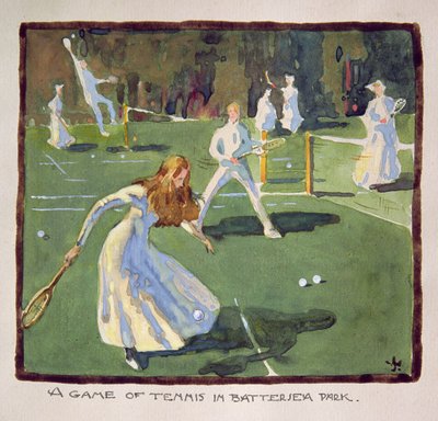 Una partita di tennis a Battersea Park da James Wallace