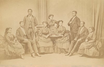 Carte-de-visite dei Jubilee Singers, 1872, stampato successivamente da James Wallace Black