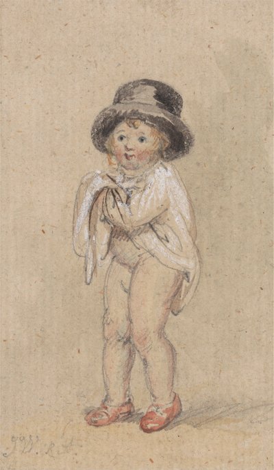Un bambino con scarpe rosse (Bambino con scarpe rosse e cilindro) da James Ward