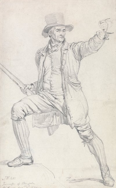 Studio per il Personaggio Centrale nel Dipinto di Ward "Il Ladro di Cervi" da James Ward