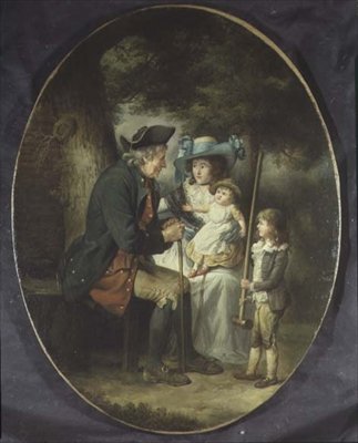Famiglia in un paesaggio da James Ward