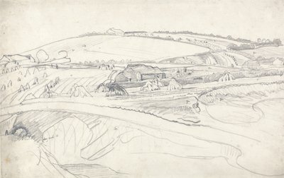 Paesaggio con Fattoria e Covoni di Grano da James Ward