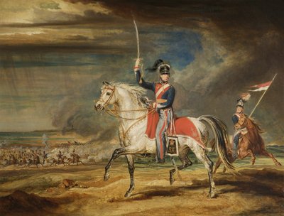 Sir John Leicester, Bt, che esercita il suo reggimento di Cheshire Yeomanry sulle sabbie a Liverpool da James Ward