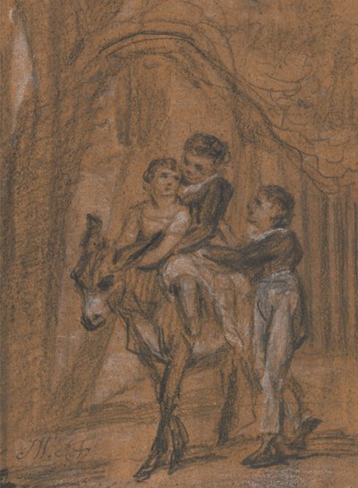 Studio per il dipinto a olio "I figli di Theophilus Levitt, Esquire". (Si tratta dei figli di Theophilus Levett dello Staffordshire, un frequente mecenate di Ward). da James Ward